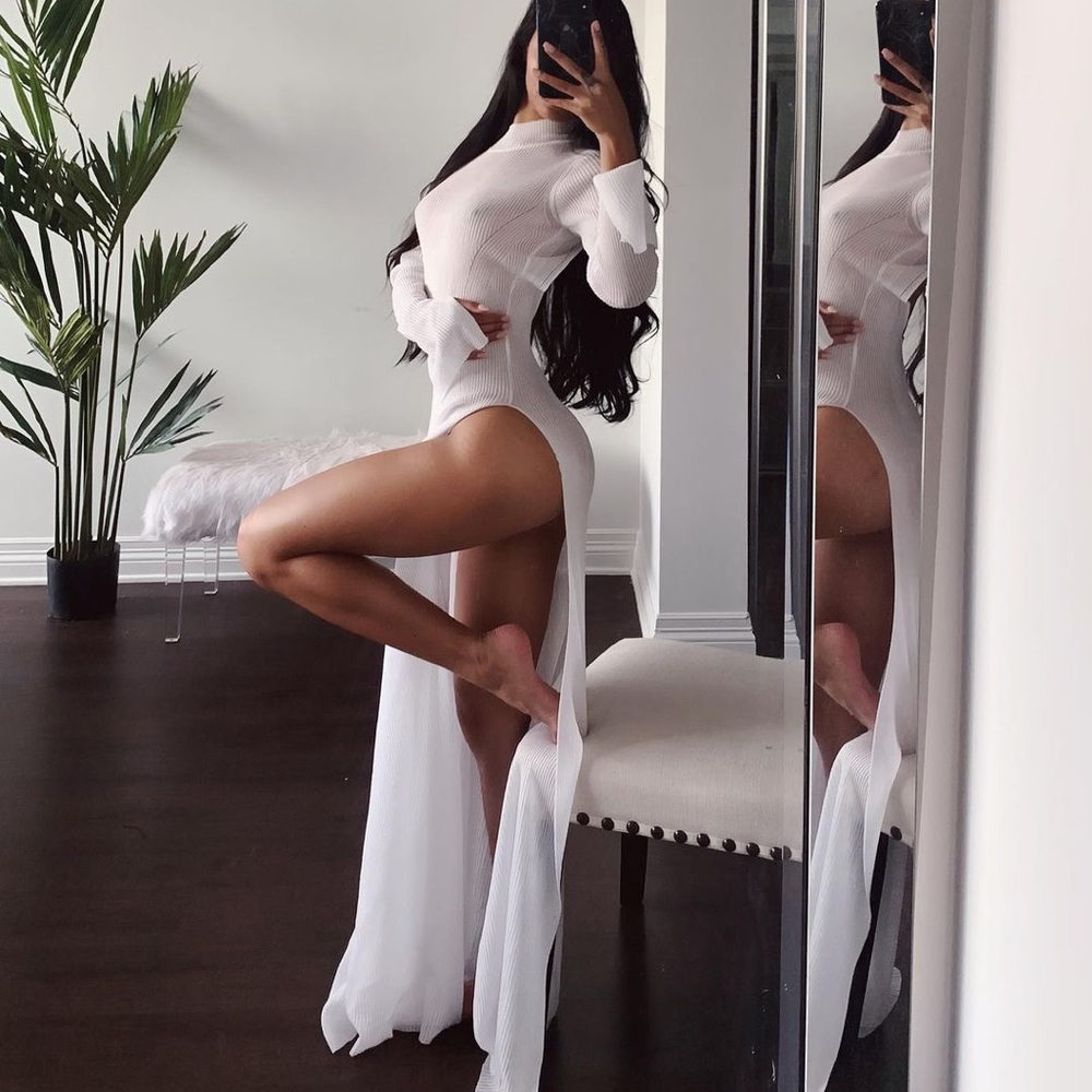 BEAUTIFUL HOUSE OF CB SHEER MAXI DRESS